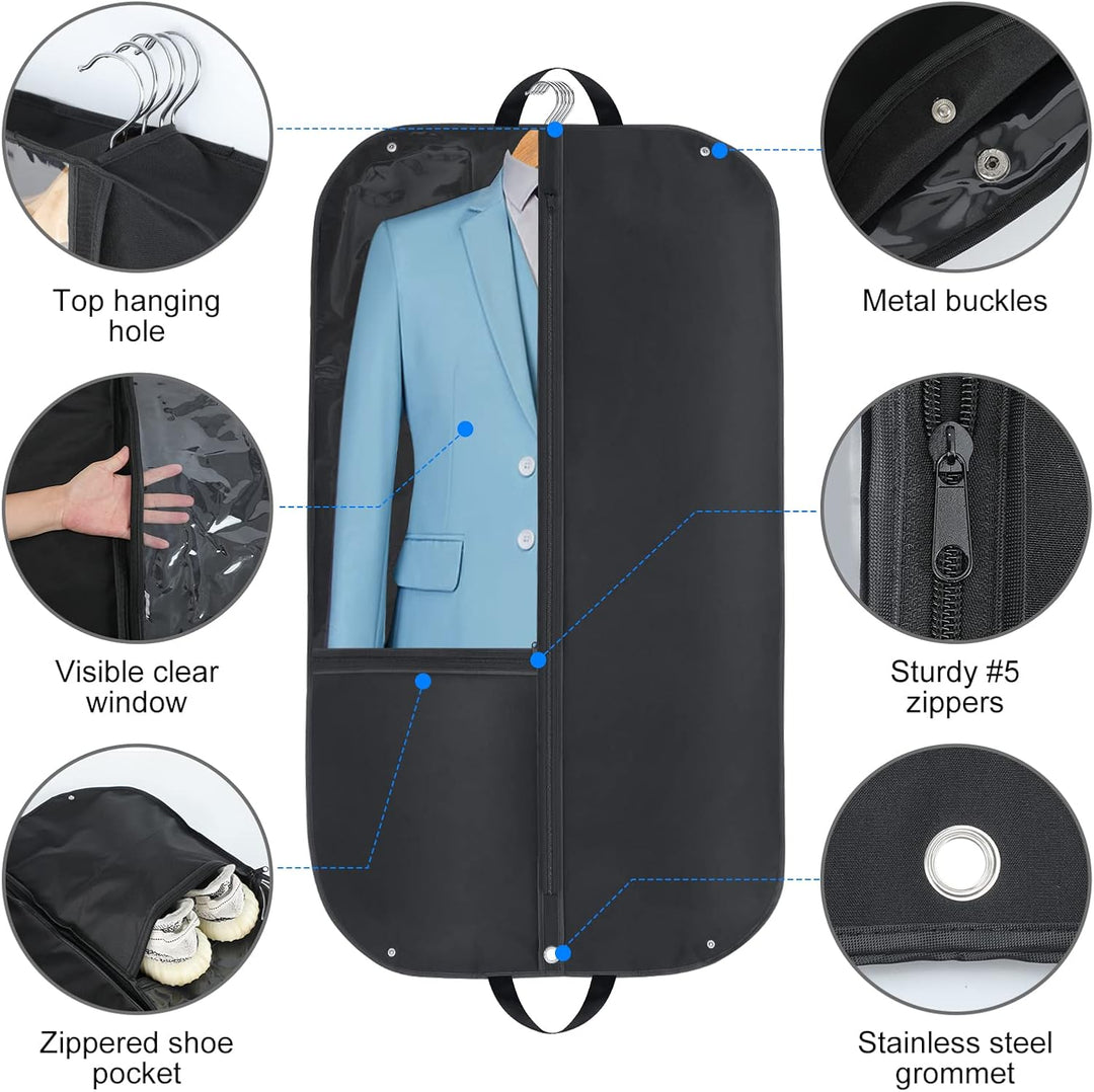 Bescherm delicate kleding met deze stofvrije, waterdichte jurkhoes en pakhoes (2-pack) voor thuis & onderweg.