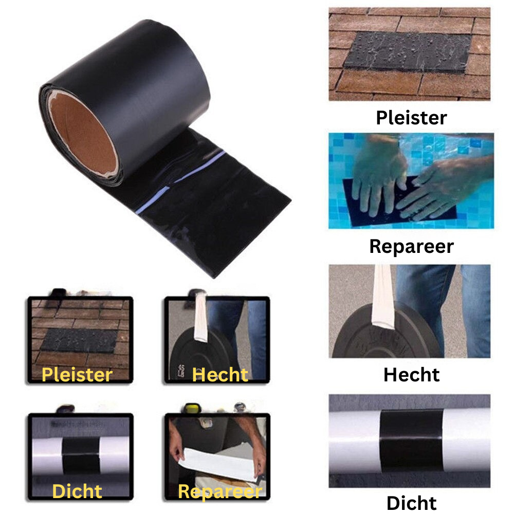 Eenvoudig lekkages herstellen met deze zelfklevende waterdichte reparatietape. Voor duurzaam onderhoud.
