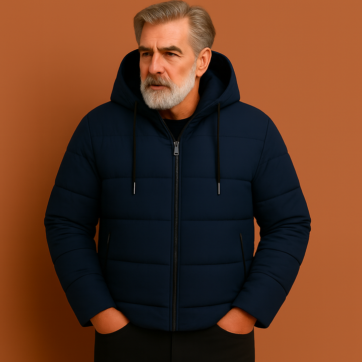 Waterdichte, warme heren winterjas, ideaal voor koud weer en outdoor activiteiten. Windbestendige bovenkleding voor herfst/winter.