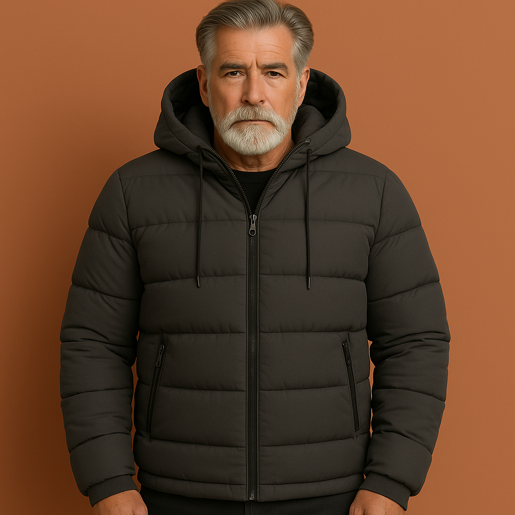 Comfortabele waterdichte heren winterjas; warme, windbestendige outdoor jas perfect voor winterse dagen.