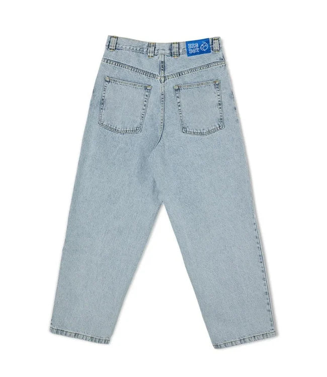 Heren oversize denim, blauwe wijdvallende baggy skater spijkerbroek met ruime pijpen.