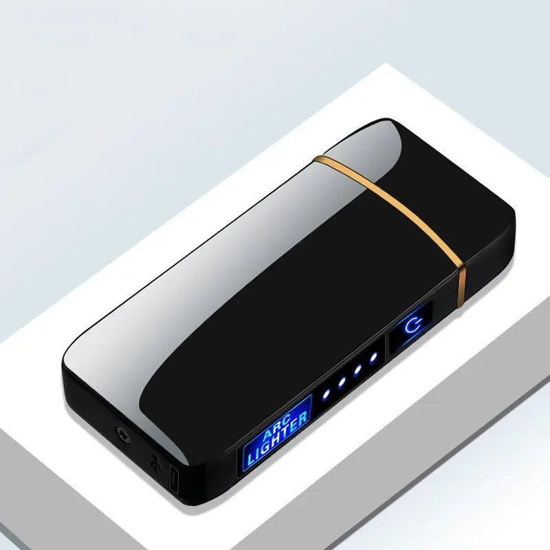 Winddichte elektronische plasma aansteker, USB oplaadbaar, van metaal.
