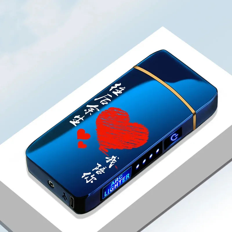 Veiligere innovatie: winddichte plasma aansteker, zonder vlam, USB oplaadbaar metaal design.