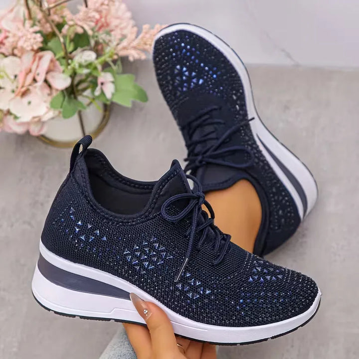 Optimale comfortabele dames platform sneakers met dempende zool, ideaal voor lange dagen en casual stijl.