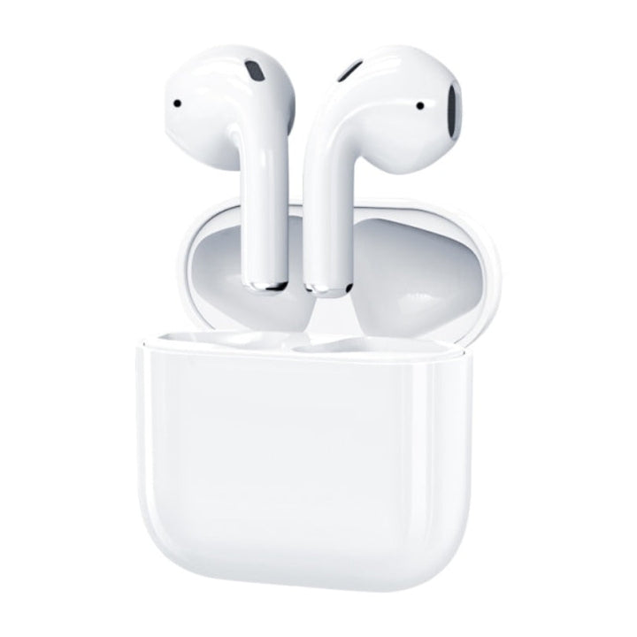 Witte draadloze BeatPods Pro 4 in-ear oordopjes voor elegante audio-ervaring met Bluetooth hifi geluid.