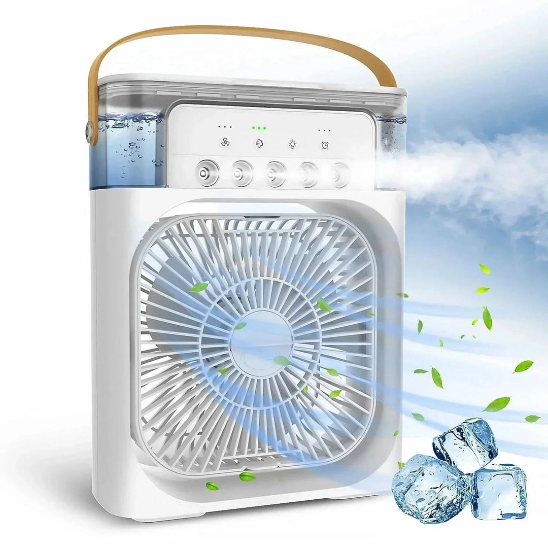 Zwarte krachtige USB ventilator. Deze desktop koelventilator zorgt voor effectieve luchtcirculatie op elk bureau.