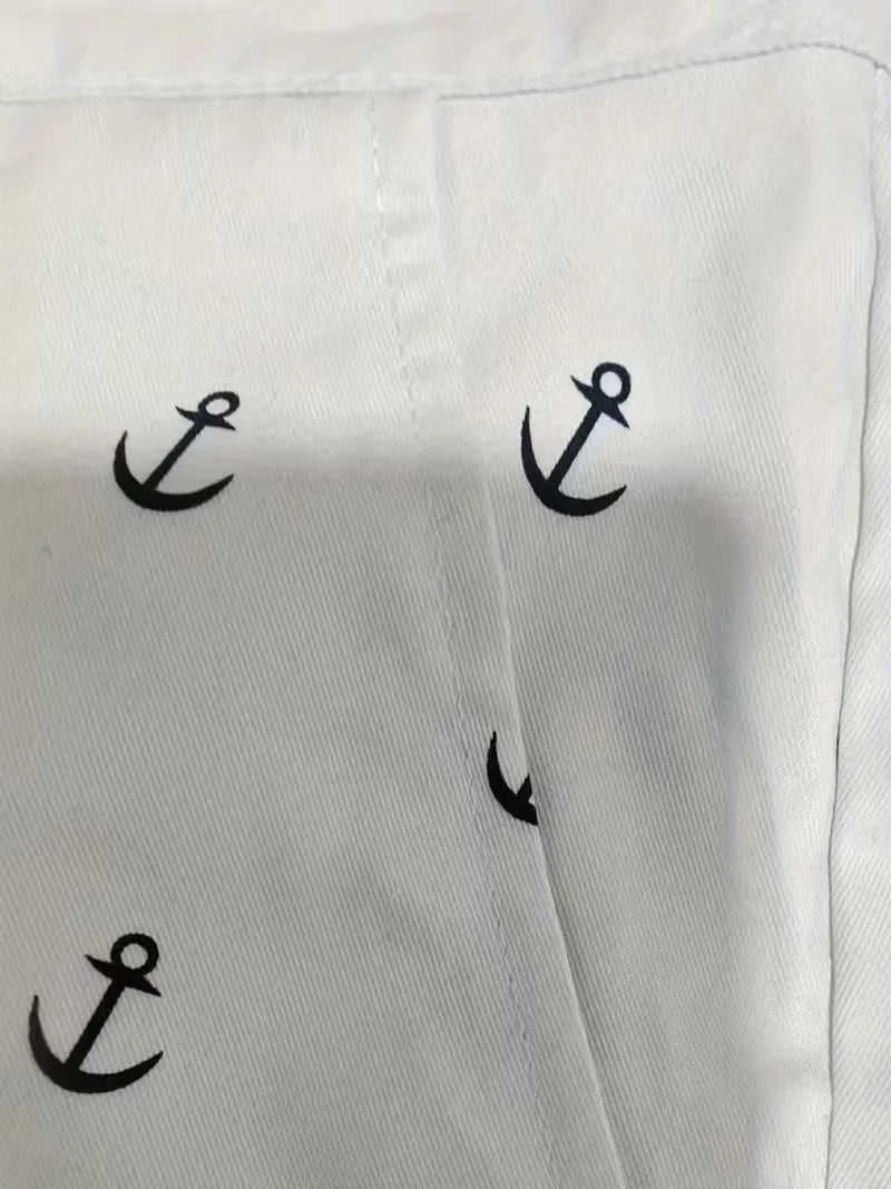 Casual herenshorts met ankerpatroon, stijlvol en veelzijdig voor elke zomergelegenheid.