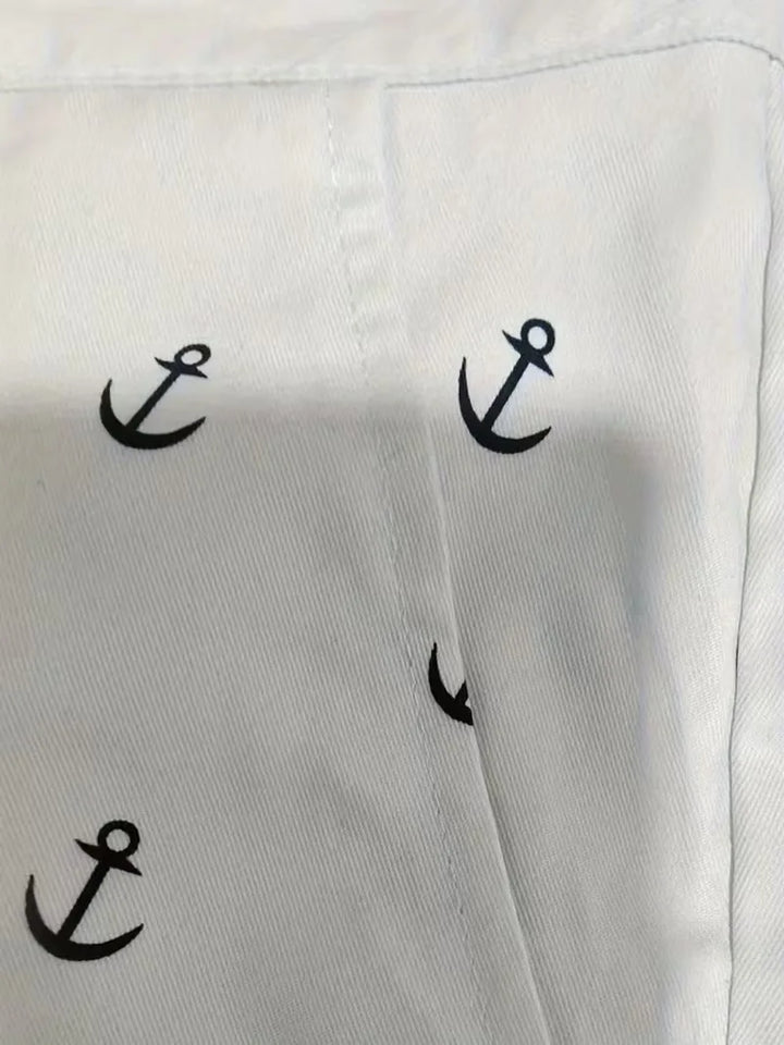 Casual herenshorts met ankerpatroon, stijlvol en veelzijdig voor elke zomergelegenheid.