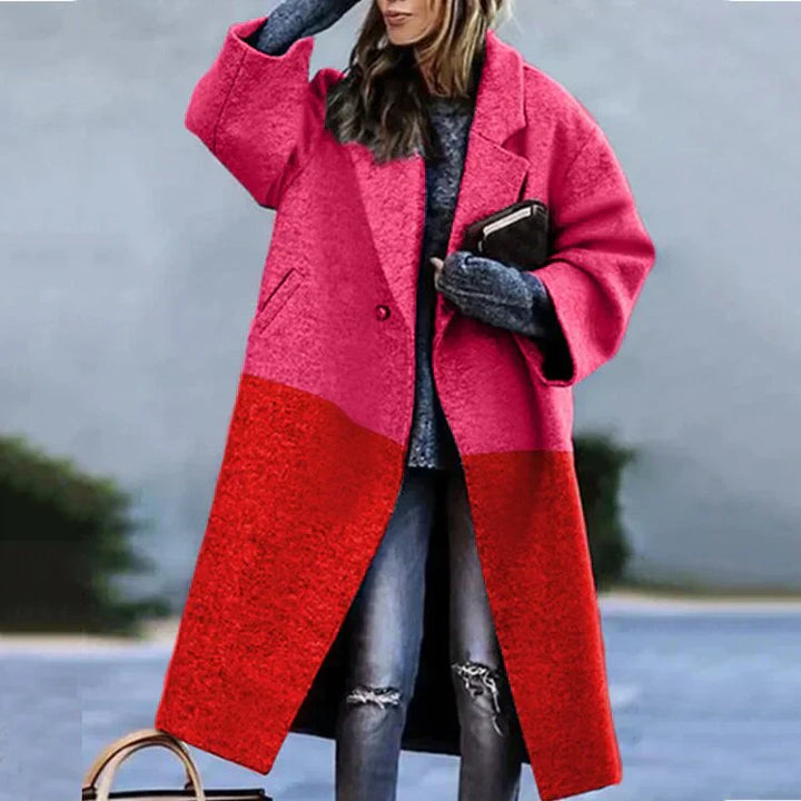 Wollen vintage damesjas Herta, elegante retro stijl, getailleerd silhouet, warme grijze stof, perfecte winterjas.