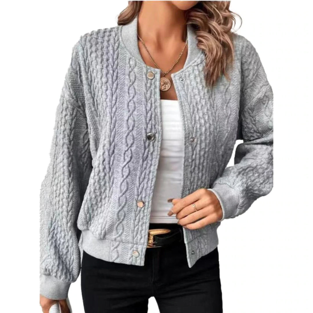 "Zacht damesvest met knoopjes, elegant ontwerp, perfect voor meerdere looks, gemaakt van hoogwaardige materialen."