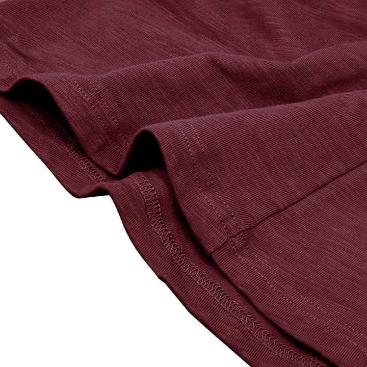 Zacht katoenen heren Henley shirt, lange mouw, casual look, ultrazachte stof, stijlvolle zeven knopen, flatterende pasvorm.