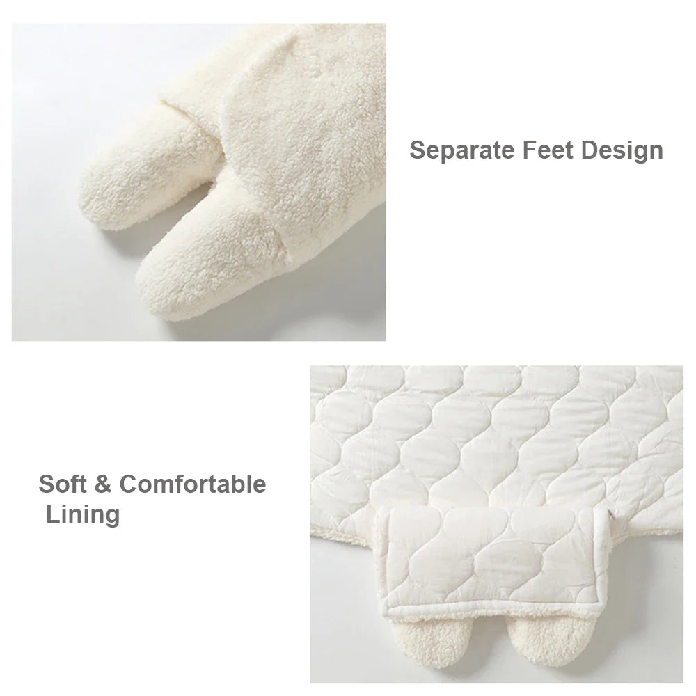 "Zachte baby wikkel deken in pasteltinten, houdt je baby warm en knus in de winter, gemaakt van huidvriendelijk materiaal."