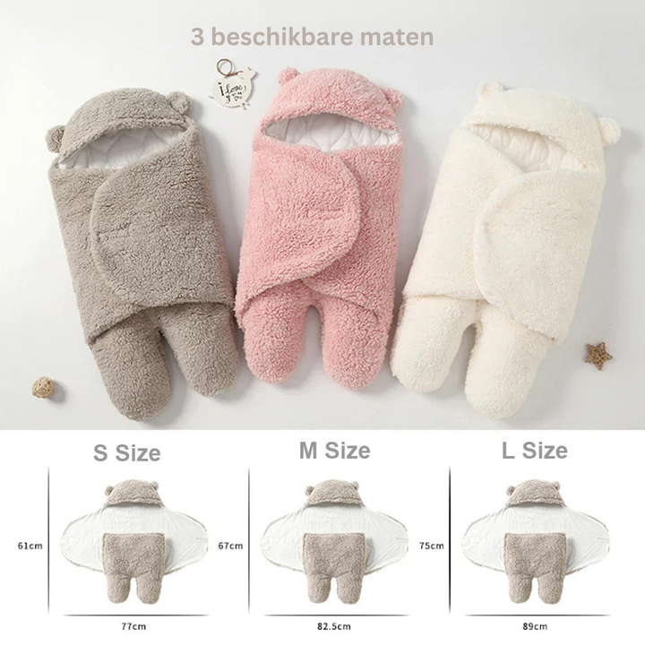 Ultiem comfort met deze baby wikkeldeken, ideaal voor diepe nachtslaap.
