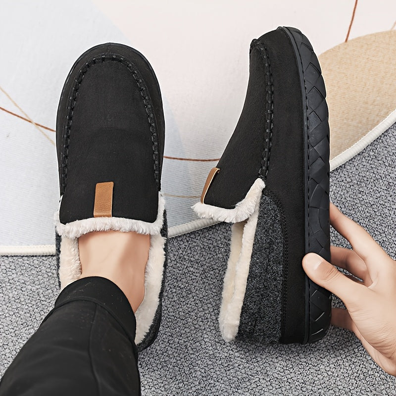 Zachte herenloafers pantoffels van schapenwol, warm en comfortabel, ideaal voor thuisgebruik in diverse kleuren.