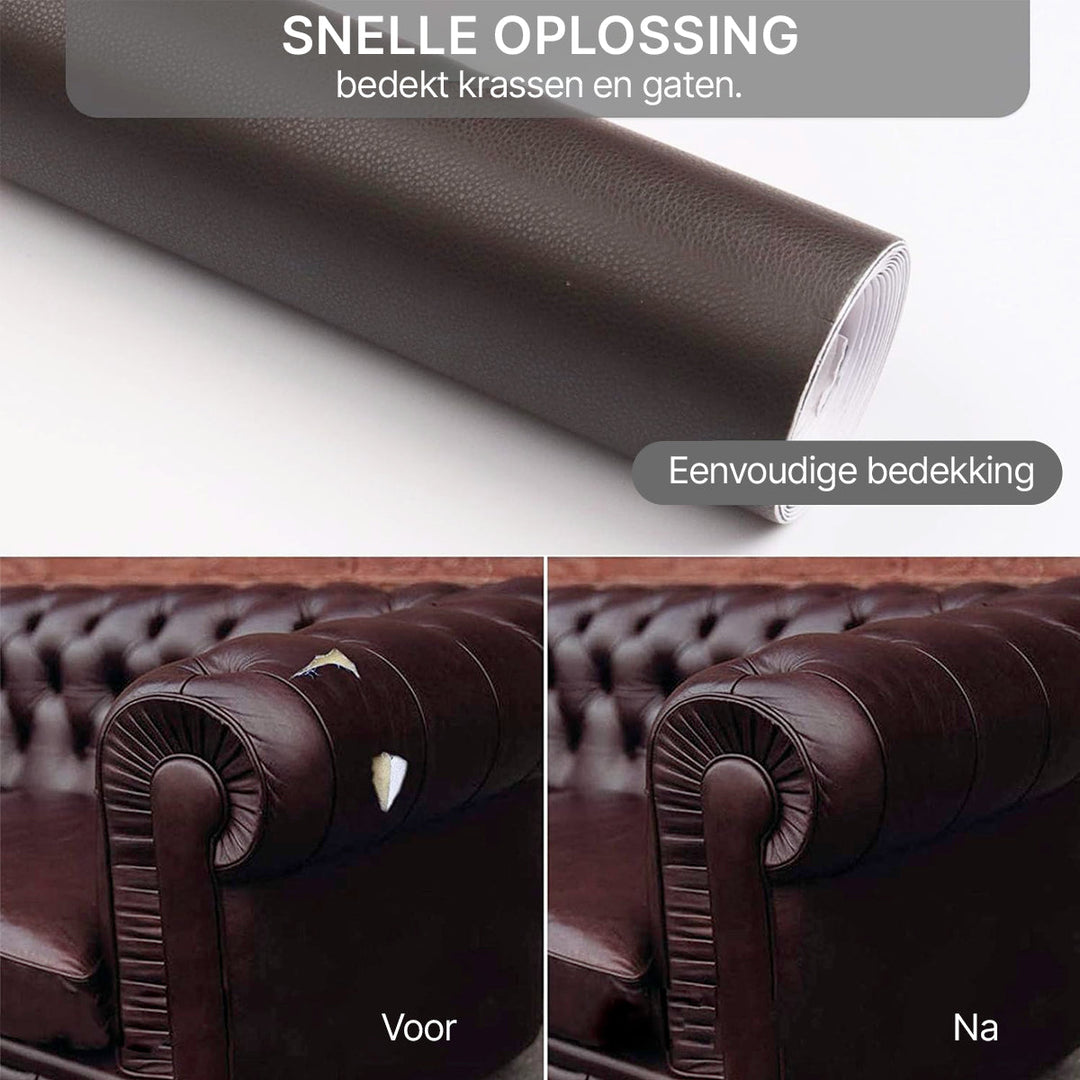 Gemakkelijke PU-leren reparatiepatch, zelfklevend voor direct gebruik.
