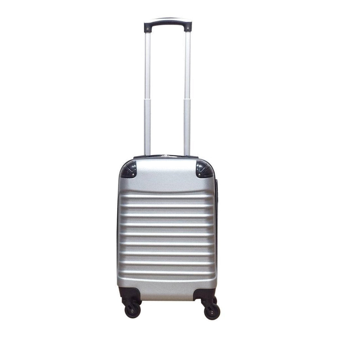 Duurzame zilveren hardshell bagageset, 2 koffers met cijferslot. Geschikt als robuuste reis koffer voor alle bagage.