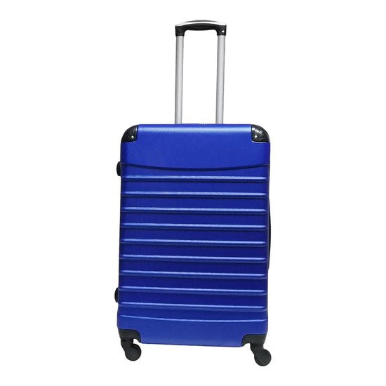 Blauwe stevige ABS bagagekoffer Siena, 4 wielen en cijferslot voor veilige en comfortabele reizen.