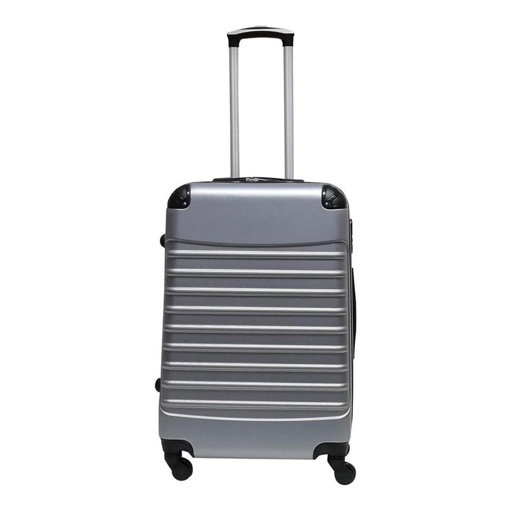 Blauwe robuuste ABS trolley koffer voor reizen, met 4 zwenkwielen en veilig cijferslot.