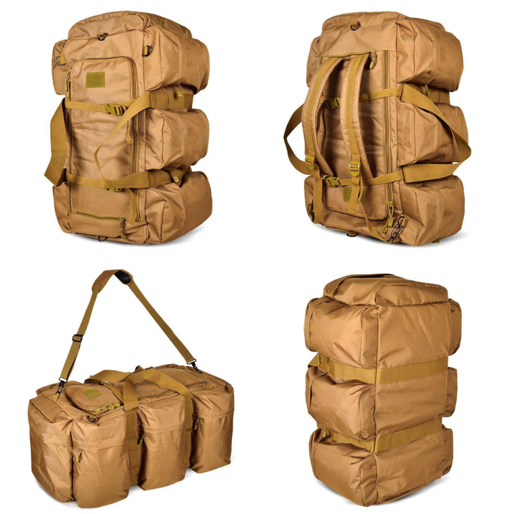 Unisex TactiCarry sporttas, waterbestendig en ruim, geschikt voor reizen en sportactiviteiten, in neutrale kleur.