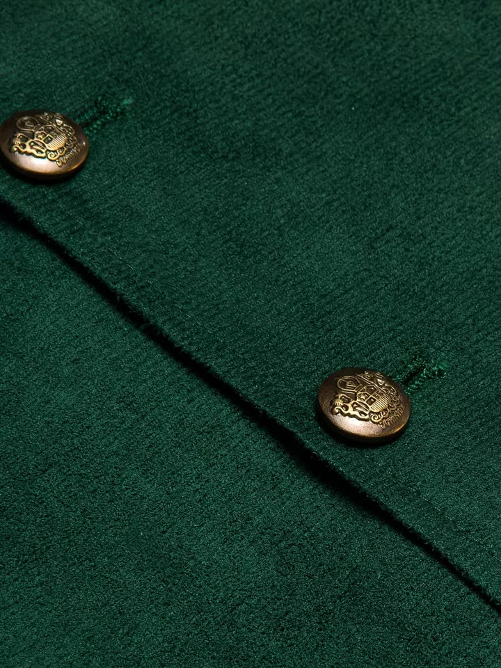 Klassiek zwart gilet met v-hals en knopen, een veelzijdige toevoeging aan uw garderobe.