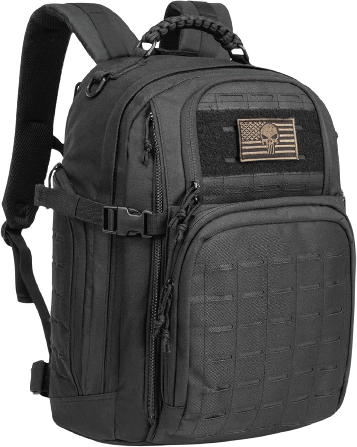 Veelzijdige 35L tactische rugzak met laptopvak, geschikt voor avontuur en woon-werkverkeer.