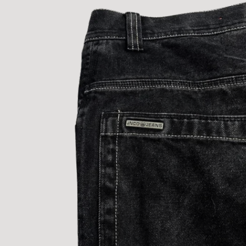 Comfortabele zwarte dames baggy jeans met hoge taille, gemaakt van duurzaam denim voor een relaxte stijl.