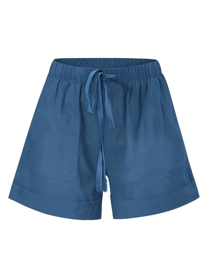 Mintgroene dameshorts, elastische tailleband, casual. Perfect voor dagelijks zomercomfort.