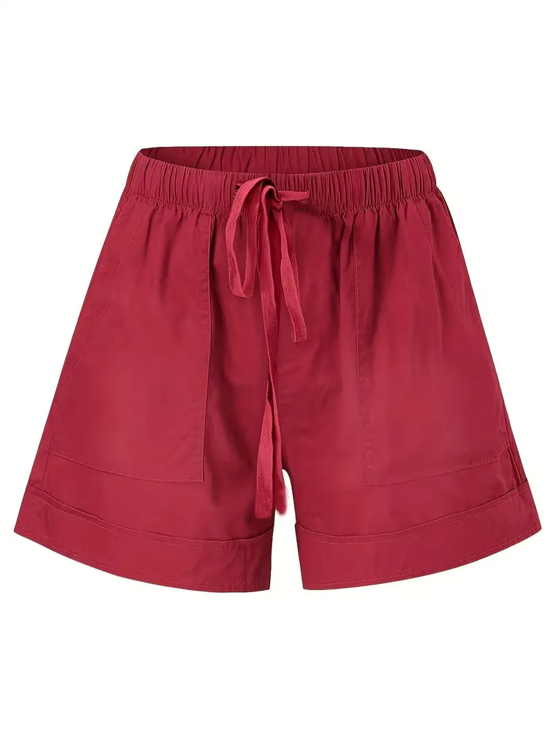 Grijze dames comfortabele shorts, dagelijks gebruik. Heerlijk zacht en met trekkoord.
