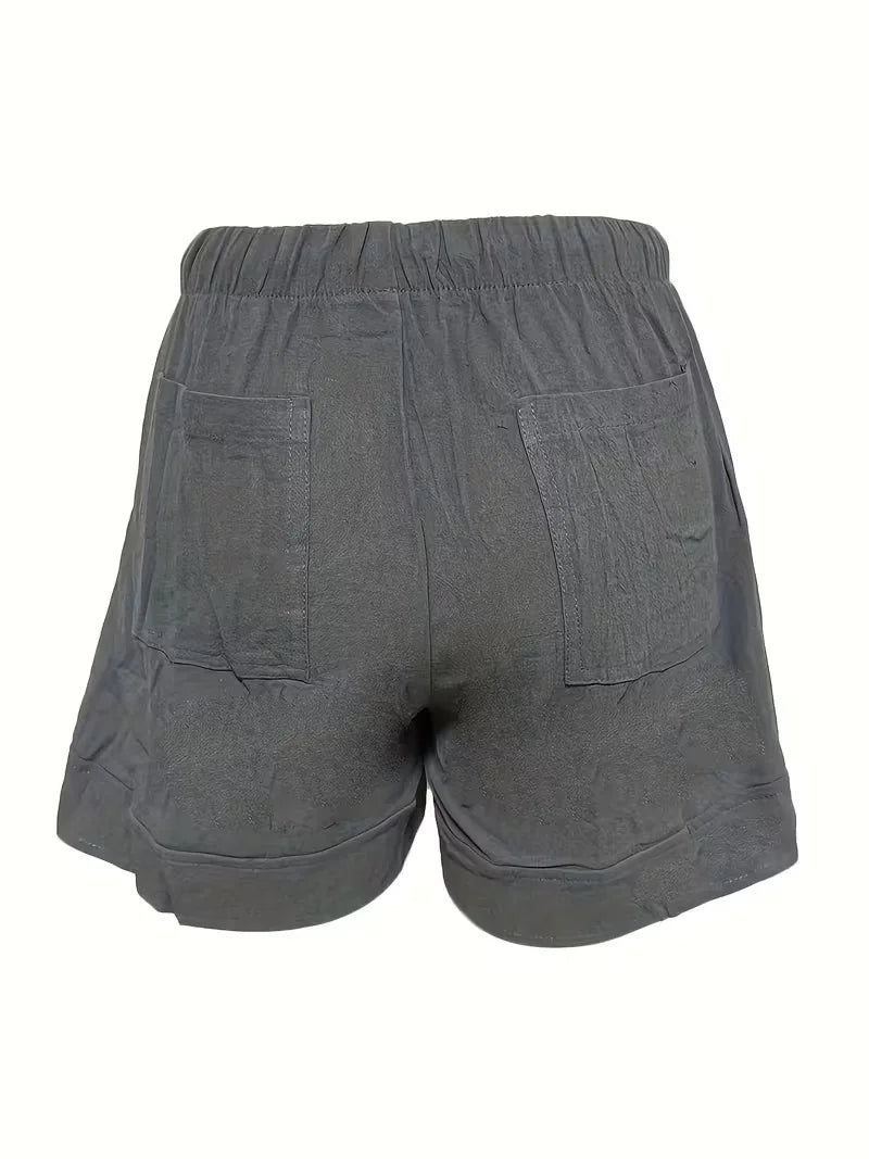 Roze comfortabele dameshorts, relaxte pasvorm. Ideaal voor ontspannen zomerse dagen.