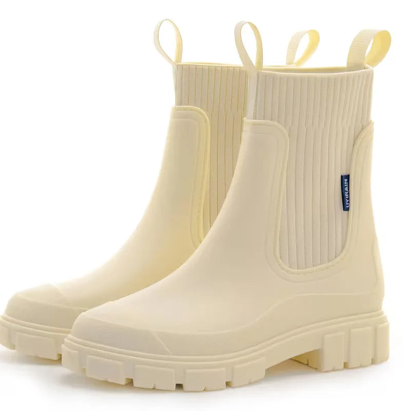Trendy roze dames Chelsea boots. Comfortabele laarzen met elastische zijkanten, perfect voor een modieuze look.