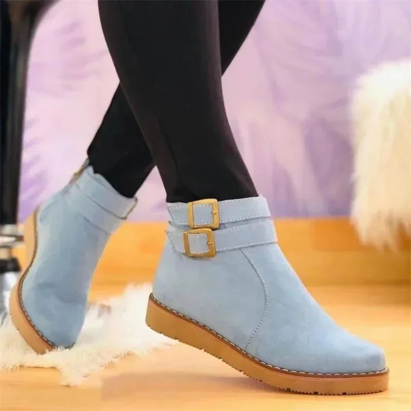 Chique bruine dameslaarzen met stevige hak en comfortabele pasvorm, ideaal voor een moderne look. (109 chars)
