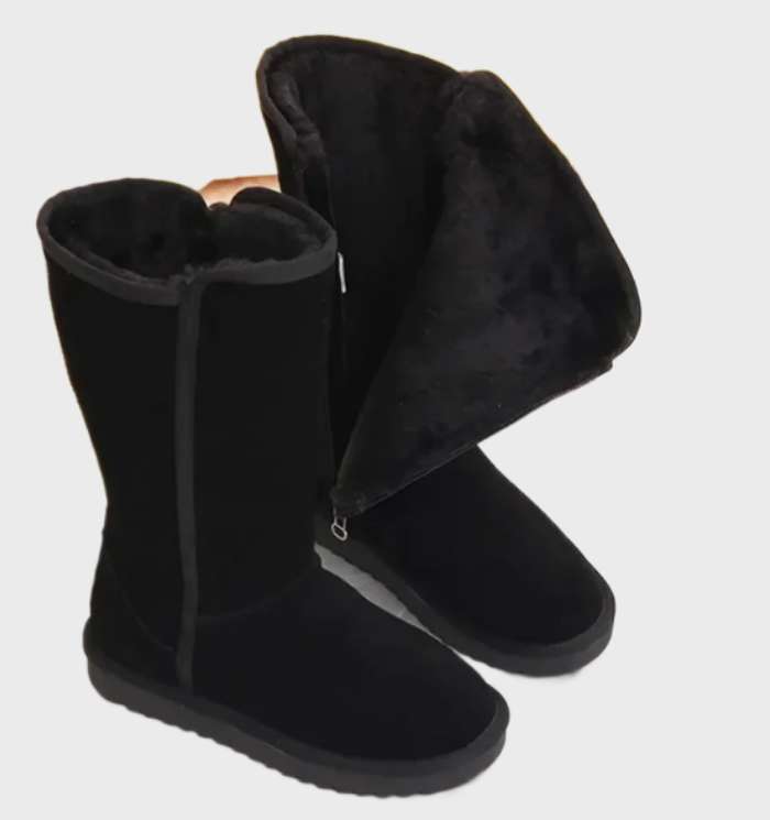 Moderne dames winterlaarzen met waterdichte eigenschappen en een zachte warme voering voor optimale bescherming.