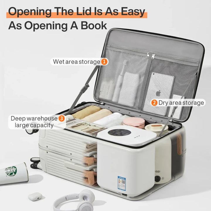 Lichtgewicht hardshell koffer met USB-poort en aluminium frame. Ideaal als handbagage of ruimbagage.