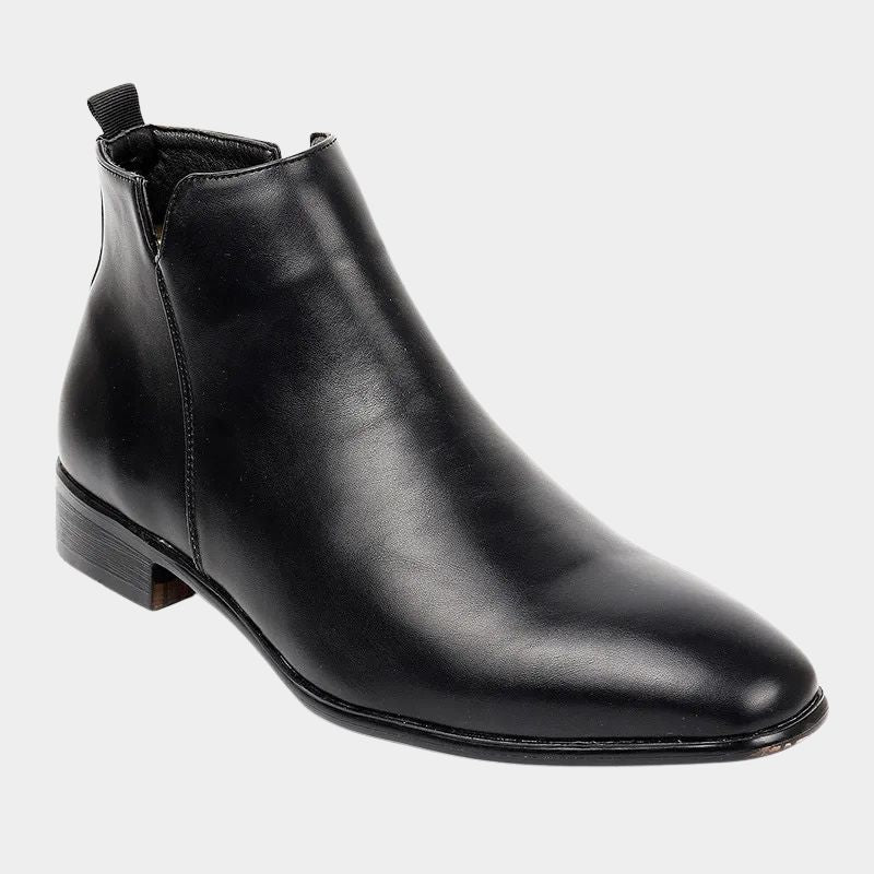 Zwarte heren Chelsea boots met handige ritssluiting voor makkelijke instap. Tijdloze stijl voor elke man.