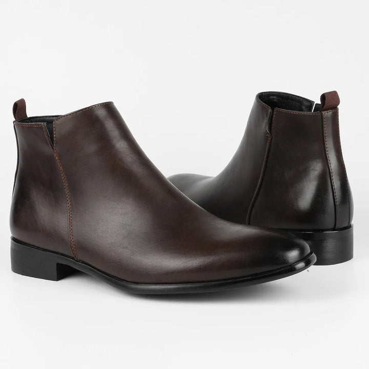 Elegante heren Chelsea boots met rits, een onmisbare toevoeging aan de modebewuste herengarderobe.