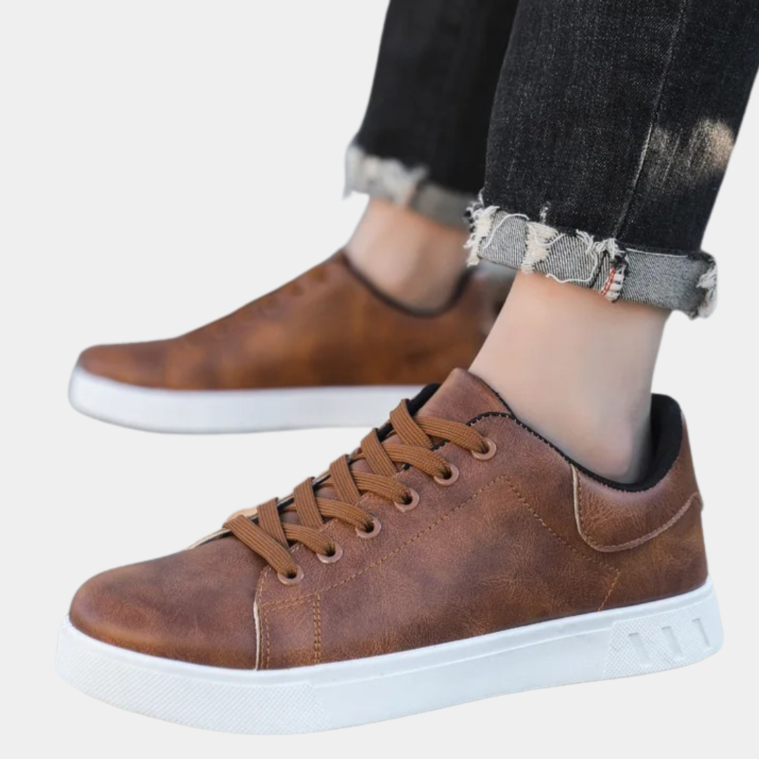 Bruine herenschoenen, stijlvol en comfortabel, perfect als casual veterschoenen voor elke dag.