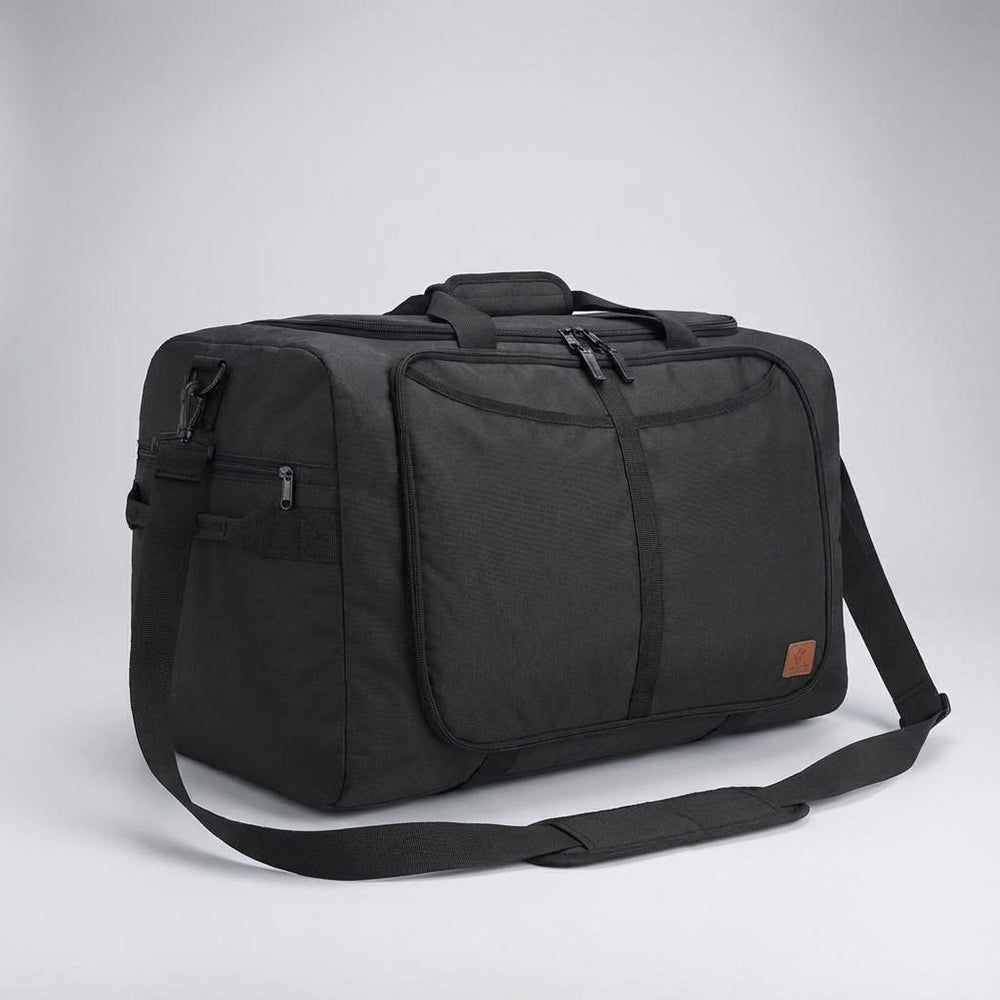 Compacte opvouwbare duffelbag, ideaal als weekendtas of extra bagage. Handig voor reis en sport.