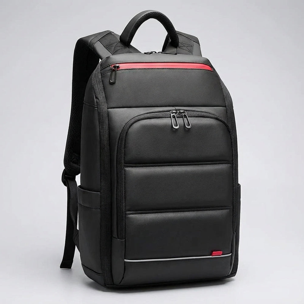 Stijlvolle zwarte anti-diefstal rugzak voor laptop, perfect voor zakelijk gebruik, comfort en ultieme veiligheid.
