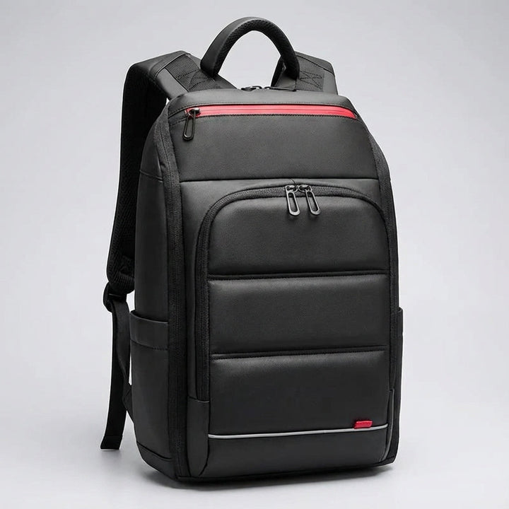 Stijlvolle zwarte anti-diefstal rugzak voor laptop, perfect voor zakelijk gebruik, comfort en ultieme veiligheid.