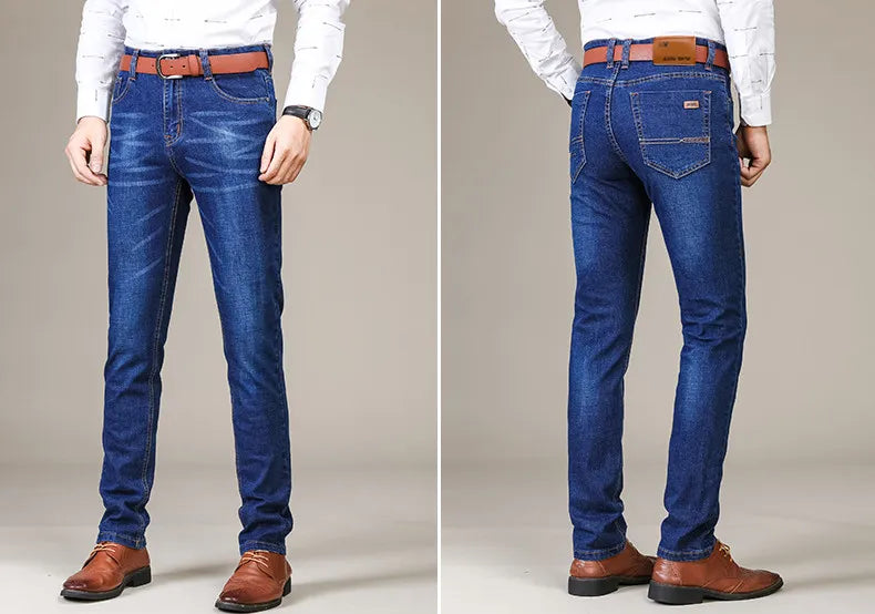 "Zwarte stretch jeans heren, slim fit, comfortabel en stijlvol met elastische pasvorm, modern uiterlijk ideaal voor elke gele
