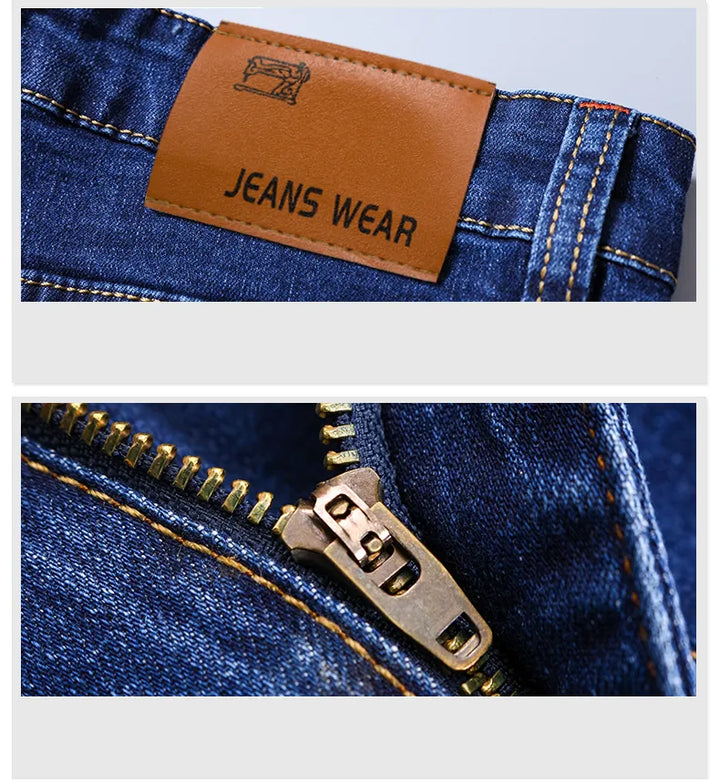 "Zwarte stretch jeans heren, slim fit, comfortabel en stijlvol met elastische pasvorm, modern uiterlijk ideaal voor elke gele