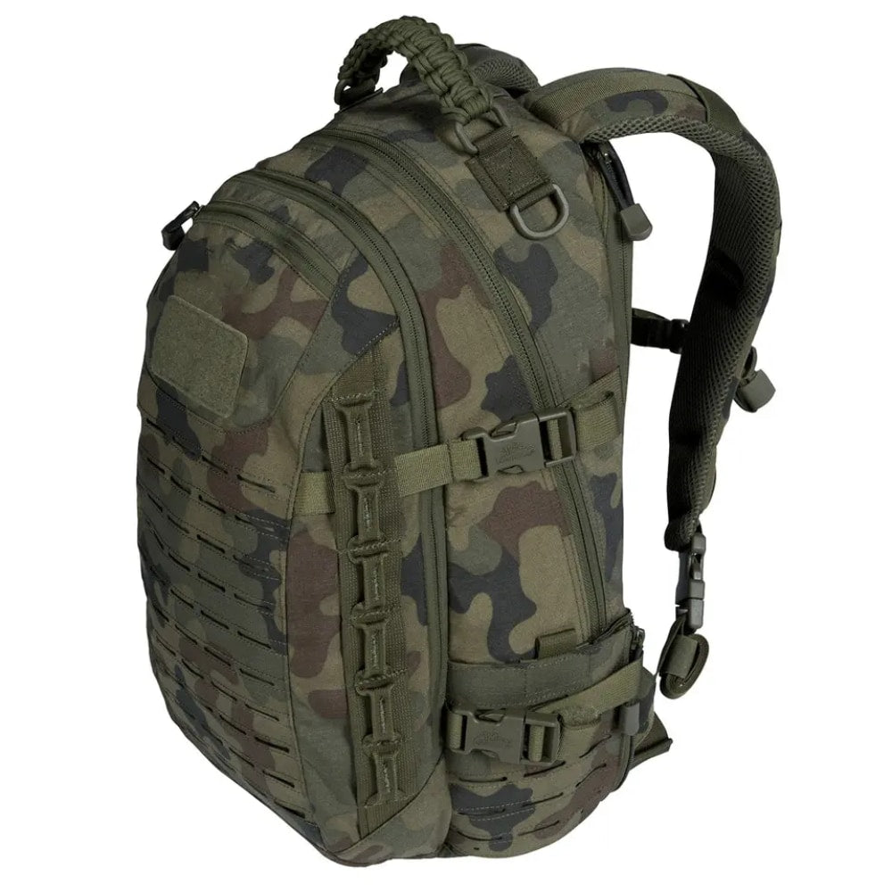 Veelzijdige militaire rugzak 30L+ met zijvakken & MOLLE systeem, perfect voor avontuur en reis.