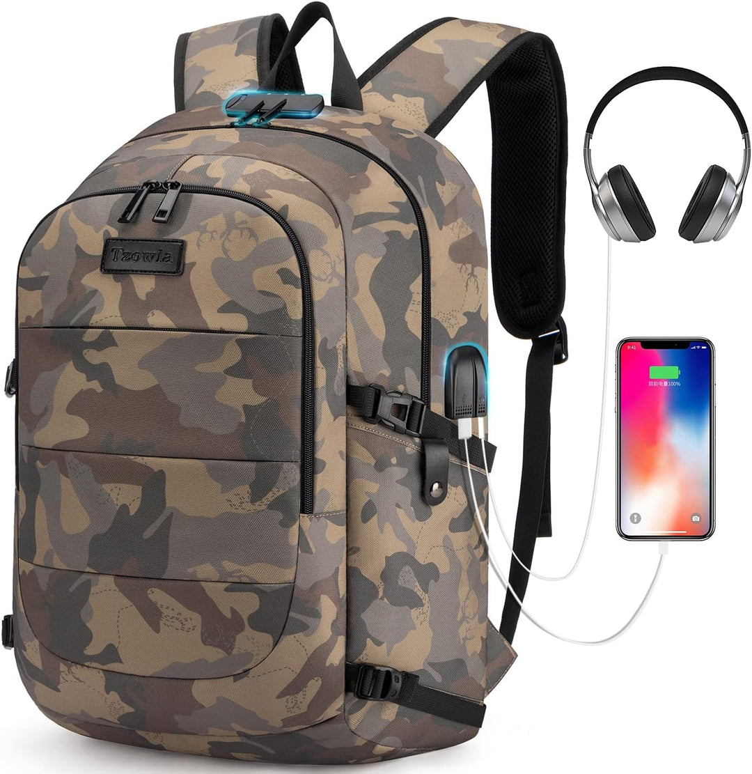 Anti-diefstal rugzak, extra groot, met USB-oplaadpoort voor laptop en reizen.