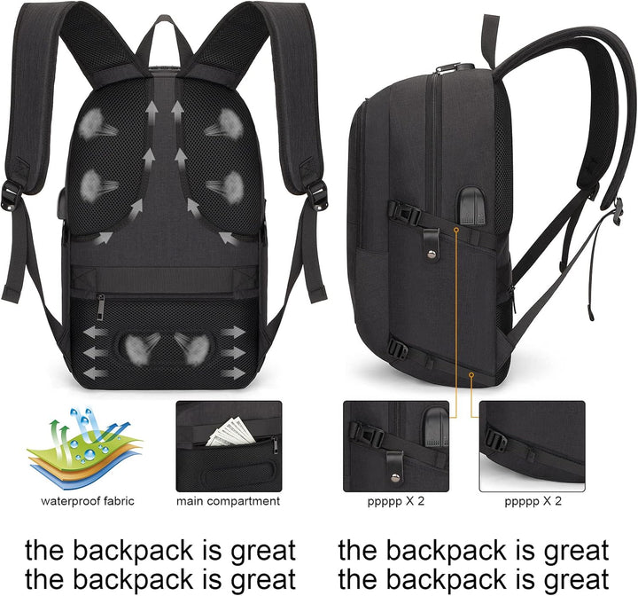 Comfortabel rugpand met ademende mesh op de unisex reisrugzak 30-50L.
