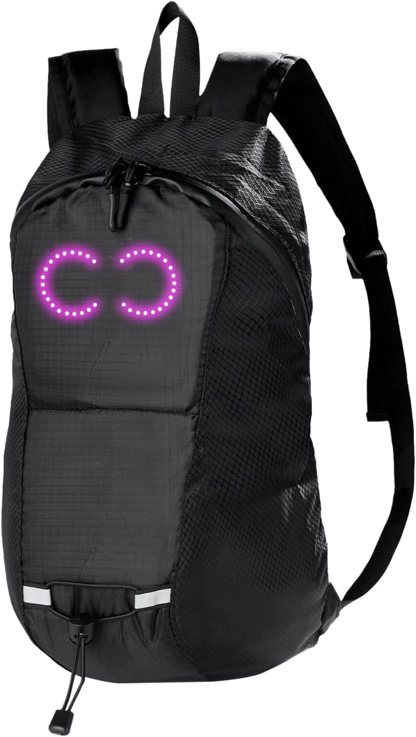 Futuristisch ontworpen unisex LED reisrugzak, perfect voor urban exploratie en nachtelijke trips.