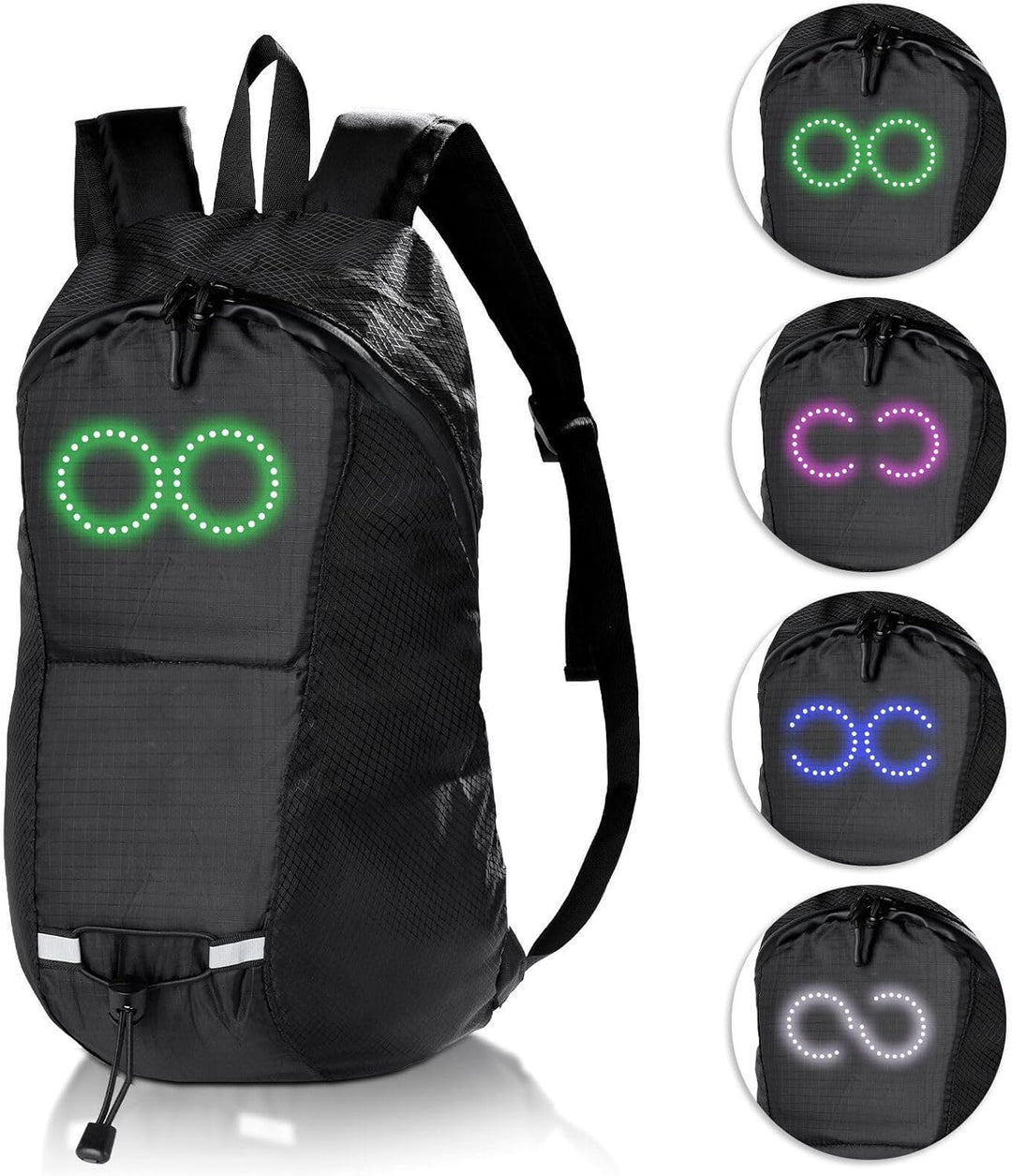 Unisex reisrugzak met programmeerbaar LED-paneel, perfect voor het personaliseren van je look.