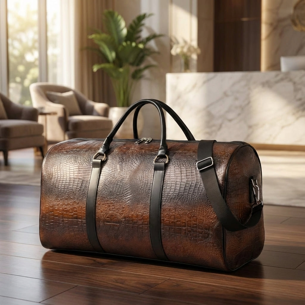Zwarte unisex Spaceline reistas met verstelbare band, ideaal als stijlvolle weekendtas of handbagage voor trips.