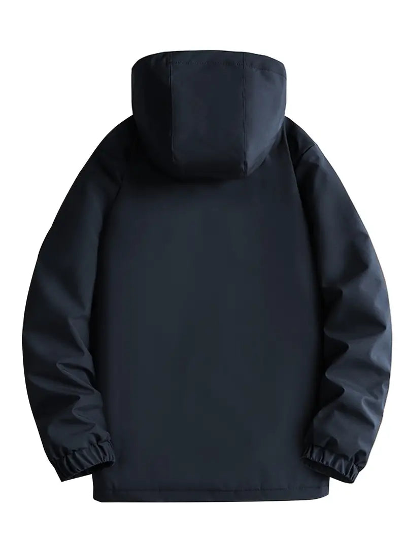 Casual heren waterdichte winterjas, comfortabele parka met regular fit voor dagelijks gemak.