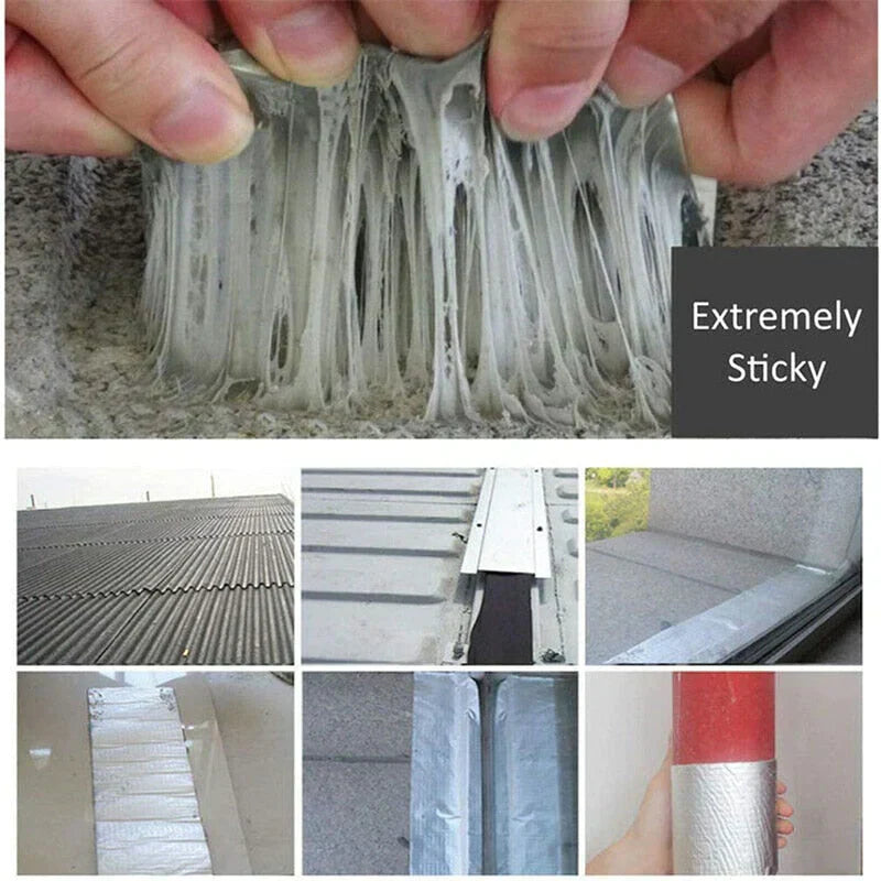Rubberen lekdichter afdichtingstape, ideaal voor waterdichte klussen en snelle reparaties in de tuin.